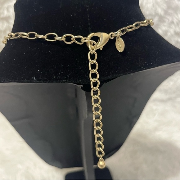 Chico’s Gold Paper Clip Chain with White Stone Pendant - Picture 9 of 11